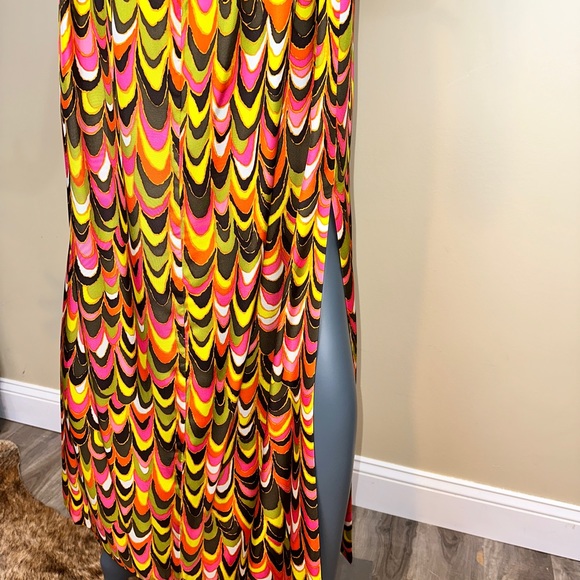 MILLY NY GOLD CHAIN HALTER MAXI DRESS - Picture 8 of 12